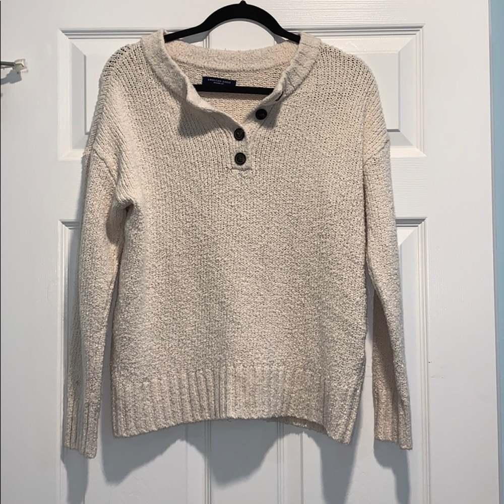 American Eagle Button-Up Sweater Jegging Fit